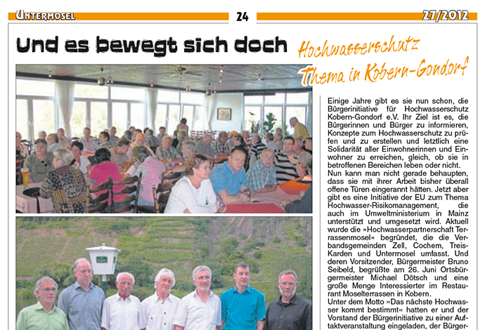 Mitteilungsblatt VG Untermosel, 06.07.2012 - Und es bewegt sich doch